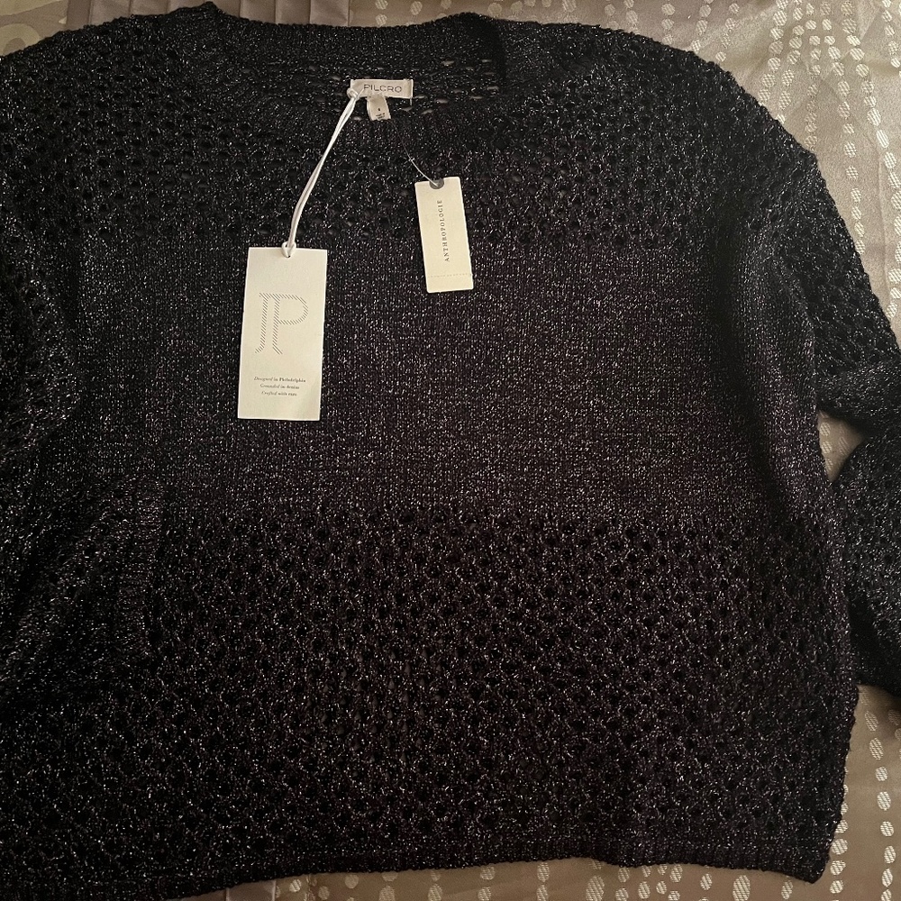 Anthropologie Pilcro Open Stitch Pullover Sweater - S